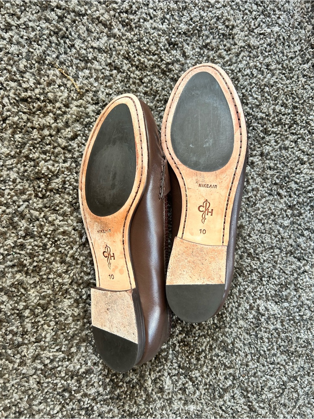 Cole Haan Women's Brown leather Penny Loafers - Picture 2 of 4